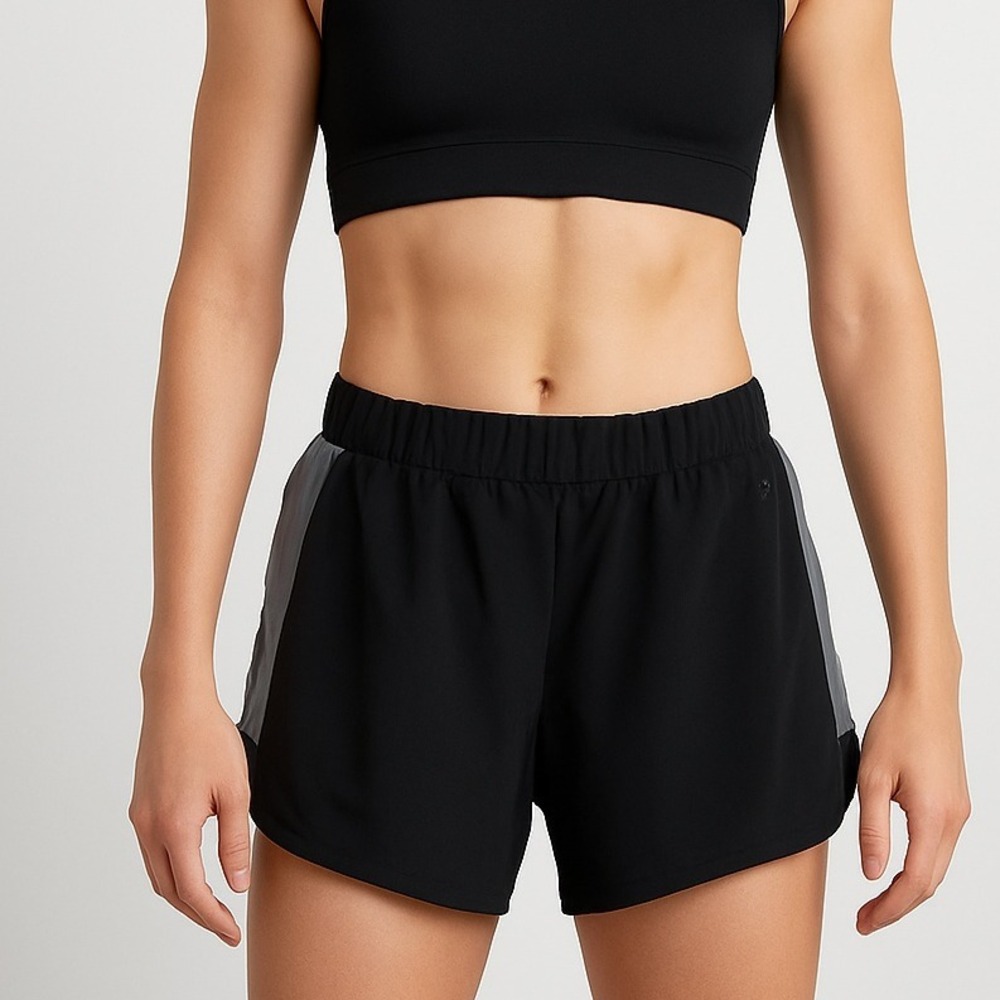 TomboyX Summit Athletic Shorts Moisture Wicking Black Womens XL Elastic Waist‎